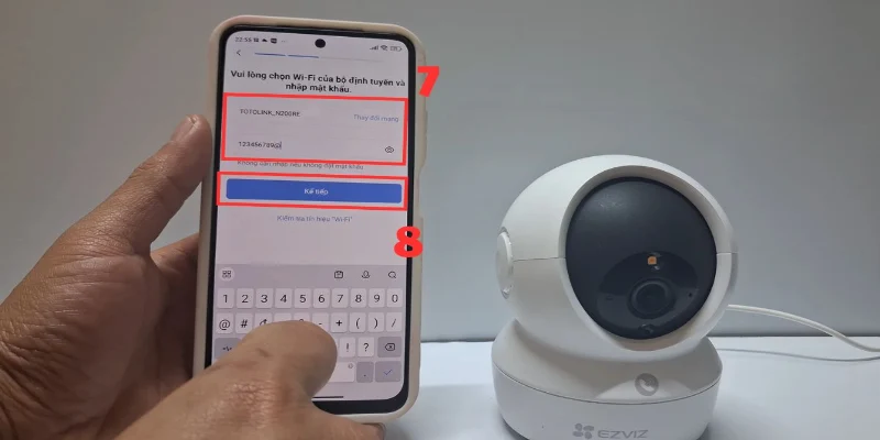 Hãy đưa camera về gần router khi cấu hình